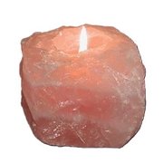 Squire Boone Village Terra Lights Natural Rough Finish Rose Quartz Tea Light Holder