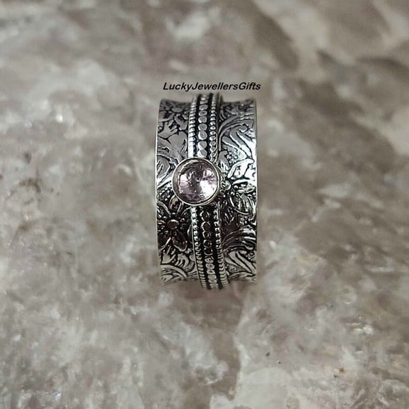 Rose Quartz Spinner Ring