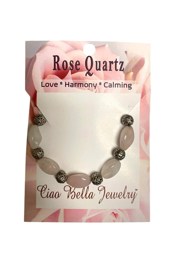Rose Quartz Stretch Bracelet - Love Self-Love | Heart Chakra Healing Jewelry