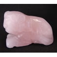 thumbnail image 1 of Small Rose Quartz Tiger Statue, 1 of 1