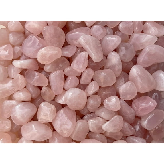 Rose Quartz Tumbled Stones, Polished Rose Quartz Gemstone, Rose Quartz Healing Crystals (Rose Quartz, 1 Pound)