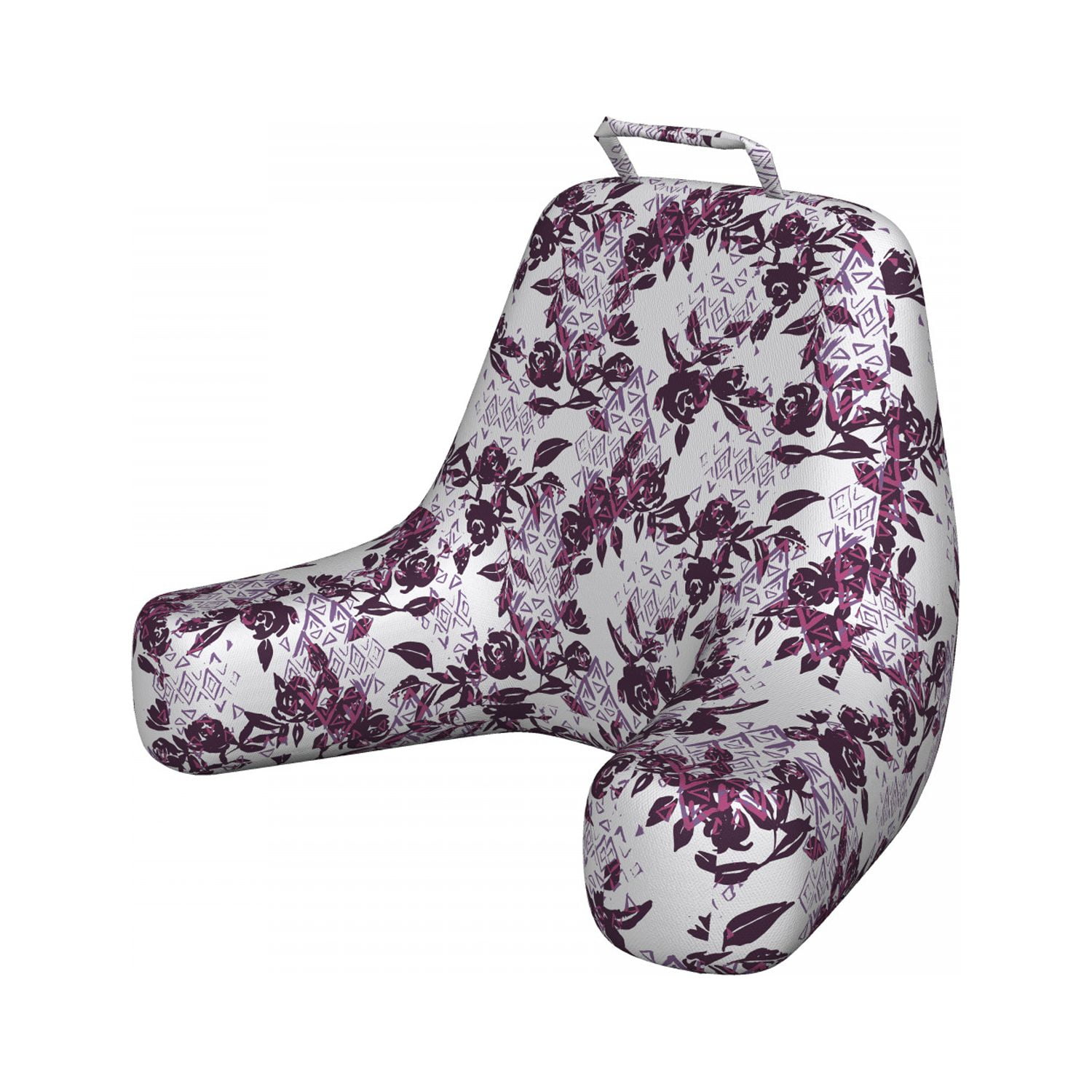 Rose Reading Pillow, Vintage Watercolor Pattern Grunge Flowers Bouquets