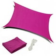 thumbnail image 1 of Rose Red 10ft x 10ft Waterproof Sun Shade Sail Canvas Sun Awning Shelter, UV Block Canopy For Garden Patio, 1 of 4
