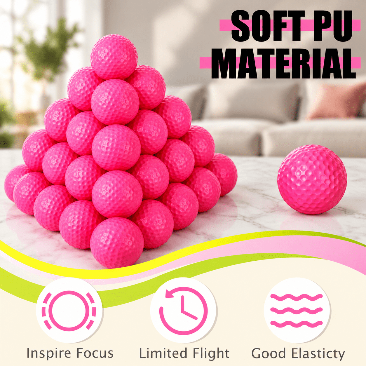 Rose Red 200 Pack Foam Golf Practice Balls with Storage Bags - Walmart.com