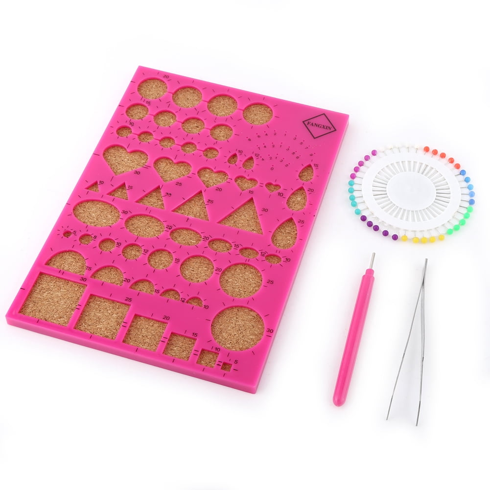Rose Red DIY Paper Craft Kit, Includes Tweezers, Pins, Slotted Pen, and ...