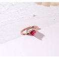 thumbnail image 1 of Rose Red Diamond Heart Ring With Zircon For Women Elegant Simple Design Delicate Everyday Jewelry Gift Idea Great Gift, 1 of 7