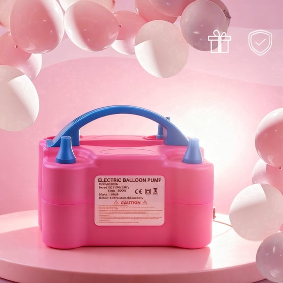 Electric balloon pump, portable dual nozzle hair dryer, suitable for inflating various balloons for party and wedding decoration