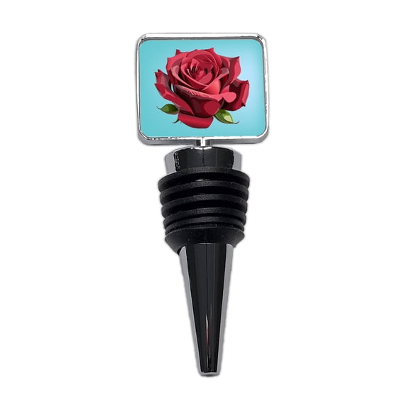 Rose Red Flower Wine Bottle Stopper Cap Plug