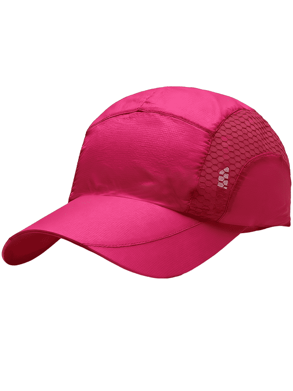 Rose Red Unisex Running Cap for Summers, Quick Dry Mesh Design, Adjustable 22.0-23.6 in, Lightweight for Outdoor Sports