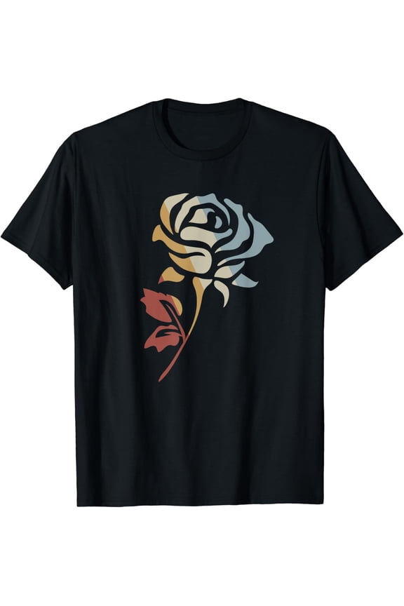 Rose Retro Style Vintage T-Shirt