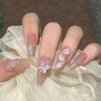 Rose Ribbon Fake Nail Tip