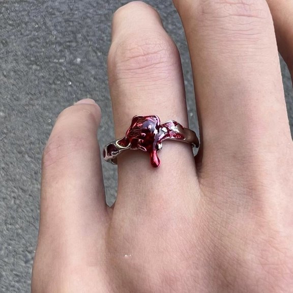 Rose Ring Dark Design Men's And Women's Ring