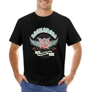 Rose Rock Eagle Wing Rock And Roll Men’s T-Shirt 100% Cotton Casual Short Sleeve Tops Gift Tee Black S