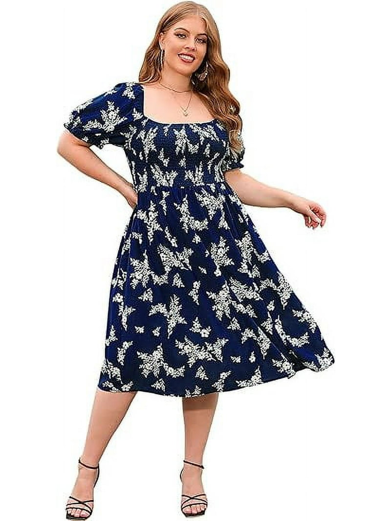 princess polly baby blue dress Plus Size Blue And White Floral Dress