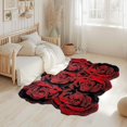 thumbnail image 1 of Rose Rug 5x7 Cute Plush Flower Roses Shaped Rug Girly Area Rugs forBedroom Floor Living Room Carpet 307 (Red, 5' x 7'), 1 of 6