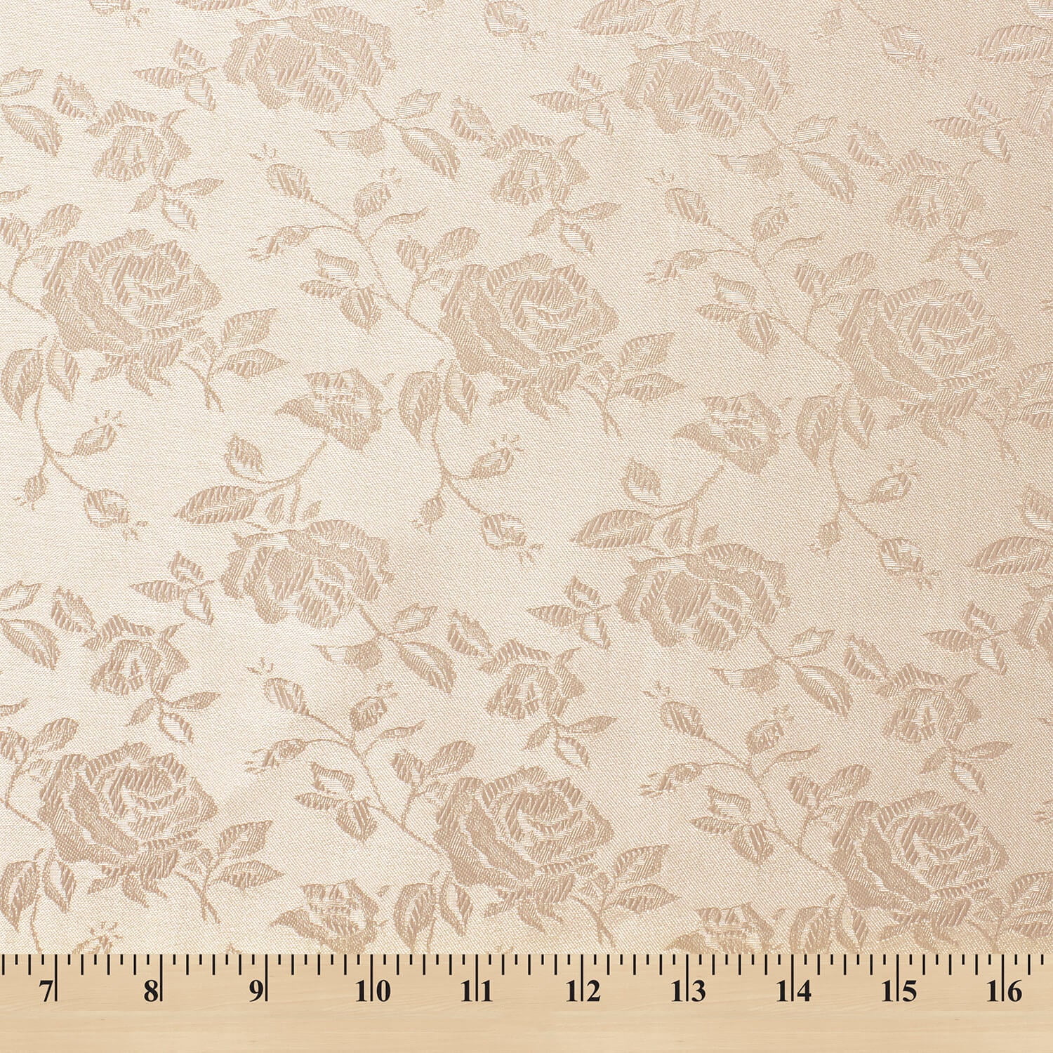 Rose Satin Jacquard Fabric - Rose Gold Polyester Double