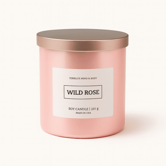 Rose Scented Candles 8 oz Jar, Candle for Mom 36 hrs. Burn time of Bouquet of Roses