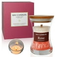 thumbnail image 1 of Rose Scented Candles for Home-Jar Candles 3.5 oz Burn Time 30+ H - Wooden Wick Candle-Candles Gift for Women, 1 of 7