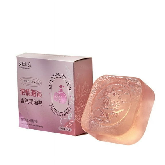 Rose Scented Cleansing Bar Soap, Gentle Deep Moisturizing Essential Oil Bar Soap, Hand Soap, Body Soap, Face Soap, Bath Soap Bars, Natural Handmade Rose Essential Oil Soap Bars for Women and Men