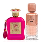 Rose Seduction VIP Pour Femme Eau de Parfum Spray 100ml 3.4 oz by Maison Alhambra & Rua Radiant Roses Eau de Parfum Spray 100ml 3.4 oz by Paris Corner Bundle