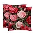 thumbnail image 1 of Rose Set - Decorative Pillows Covers, Velvet Throw Pillow Cases with Unique Patterns for Home Decor, 16x16, 18x18, 20x20 Inches, 2 Pack - Great for Various Occasions., 1 of 6