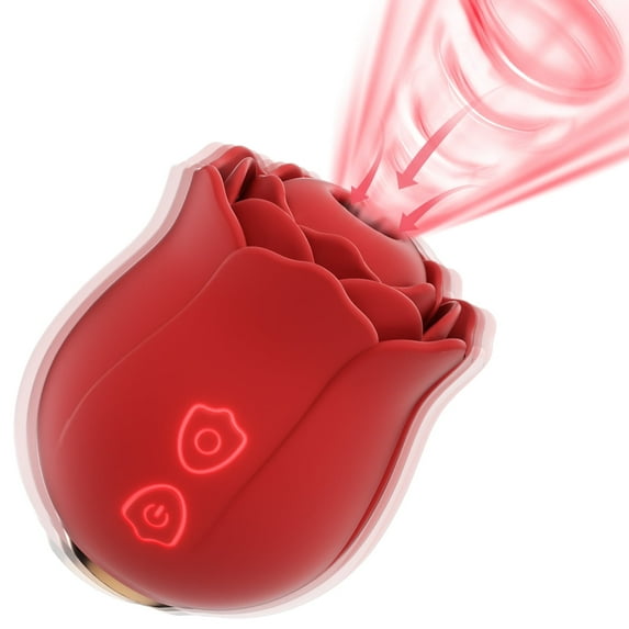 Rose Sex Toys for Women,KERERO Adult Toys Vibrator with 10 Tapping Patterns & Sucking Patterns Female Toys,Thrusting Vibrator Adult Sex Toys for Women and Couple