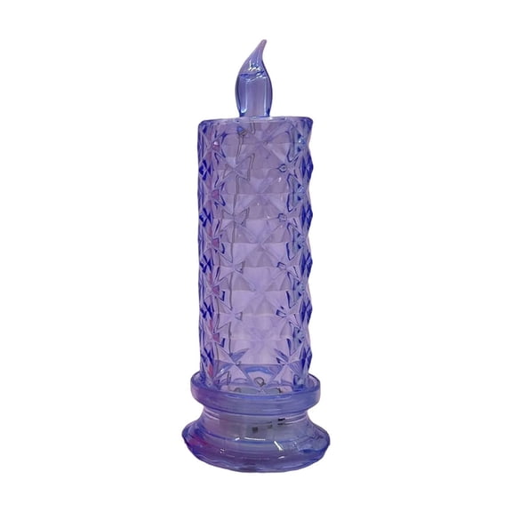 Rose Shadow LED Flameless Candles, 1PCS Romantic Battery Operated Candles Led Pillar Candles for Valentines Anniversary Wedding Christmas Decorations(Blue, D 2.6" x H 7.1")