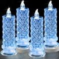 thumbnail image 1 of Rose Shadow LED Flameless Candles, 4PCS Romantic Battery Operated Candles Led Pillar Candles for Valentines Anniversary Wedding Christmas Decorations, 1 of 15