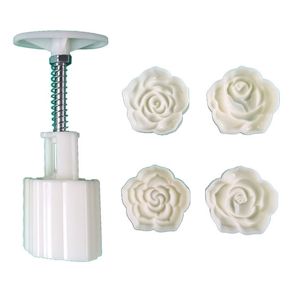 Rose Shape Cake Mould Hand Pressure Cutter Blossom Pastry Tool Cake Maker Press