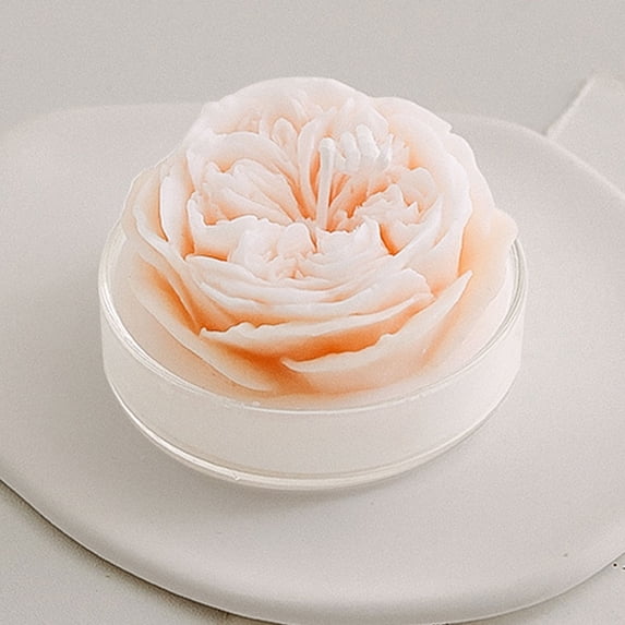Rose Shaped Aromatherapy Candle Handmade Scented Soy Wax Decor for Home Spa Bath Yoga Relaxation Gift