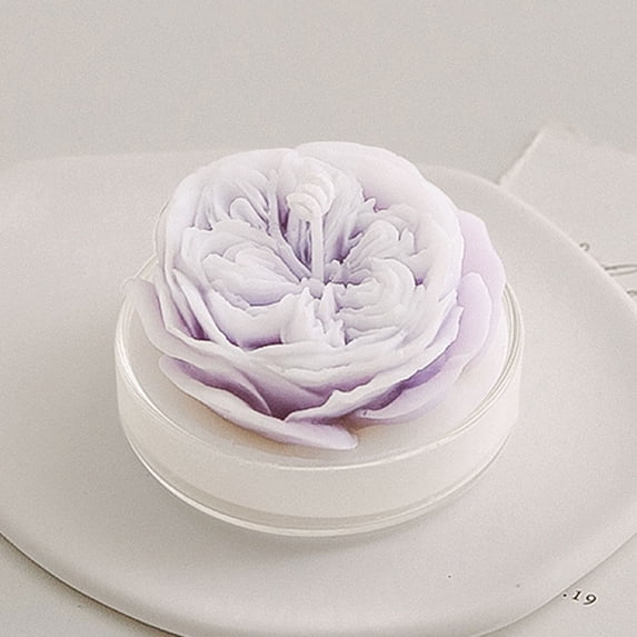 Rose Shaped Aromatherapy Candle Handmade Scented Soy Wax Decor for Home Spa Bath Yoga Relaxation Gift
