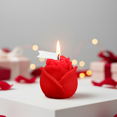 thumbnail image 1 of Rose Shaped Candles Flower Candles for Valentine's Day Anniversary Gift Romantic Dinner Table Setting Wedding Decor Party Favors Red, 1 of 5