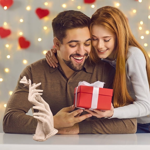 Rose Shaped Resin Ornaments, Hand Helds Handicrafts for Home Setting Decor, Christmas Tabletop Placement and Mantel Display, Unique Office Desk and Wine Cabinet Accents for Holiday Party Akmoler