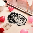 thumbnail image 1 of Rose Shaped Rug, Non Slip Washable Bathroom Mat, Bath Mat, Bath Rug, Area Rug with Rose for Living Room Bedroom Kitchen Bathroom, 23.62"x15.75", 1 of 6