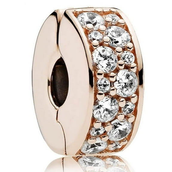 Rose Shining Elegance Clip Charm - 781817CZ