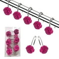 thumbnail image 1 of Rose Shower Curtain Hooks Curtain Hooks Shower Curtain Hanging Rings Hardware Accessories Decorative Hooks, Xinsrenus Under $5! Rose Shower Curtain Hooks Curtain, 1 of 6