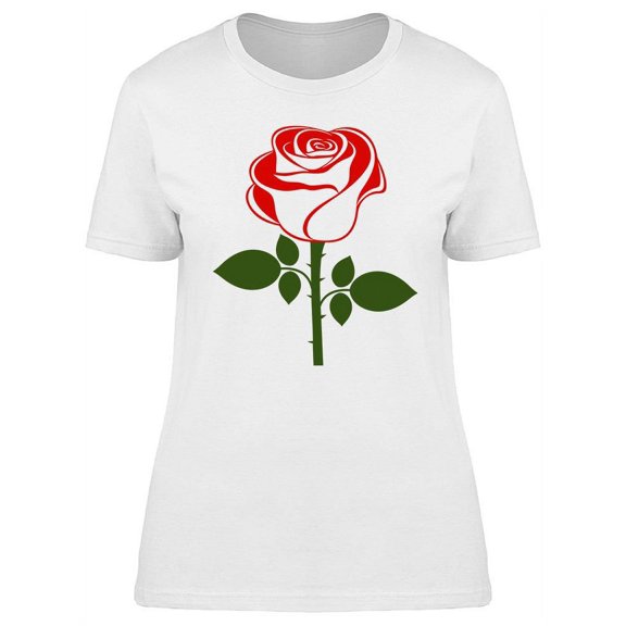 Rose Silhouette T-Shirt Women -Image by Shutterstock, Female Small