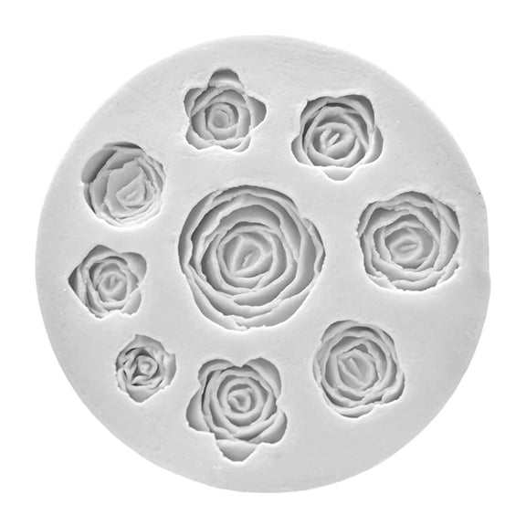 Rose Silicone Candy Mold Mini Flower Fondant Chocolate Molds For Cake Decorating Cupcake Topper Chocolate Gum Paste Polymer Clay