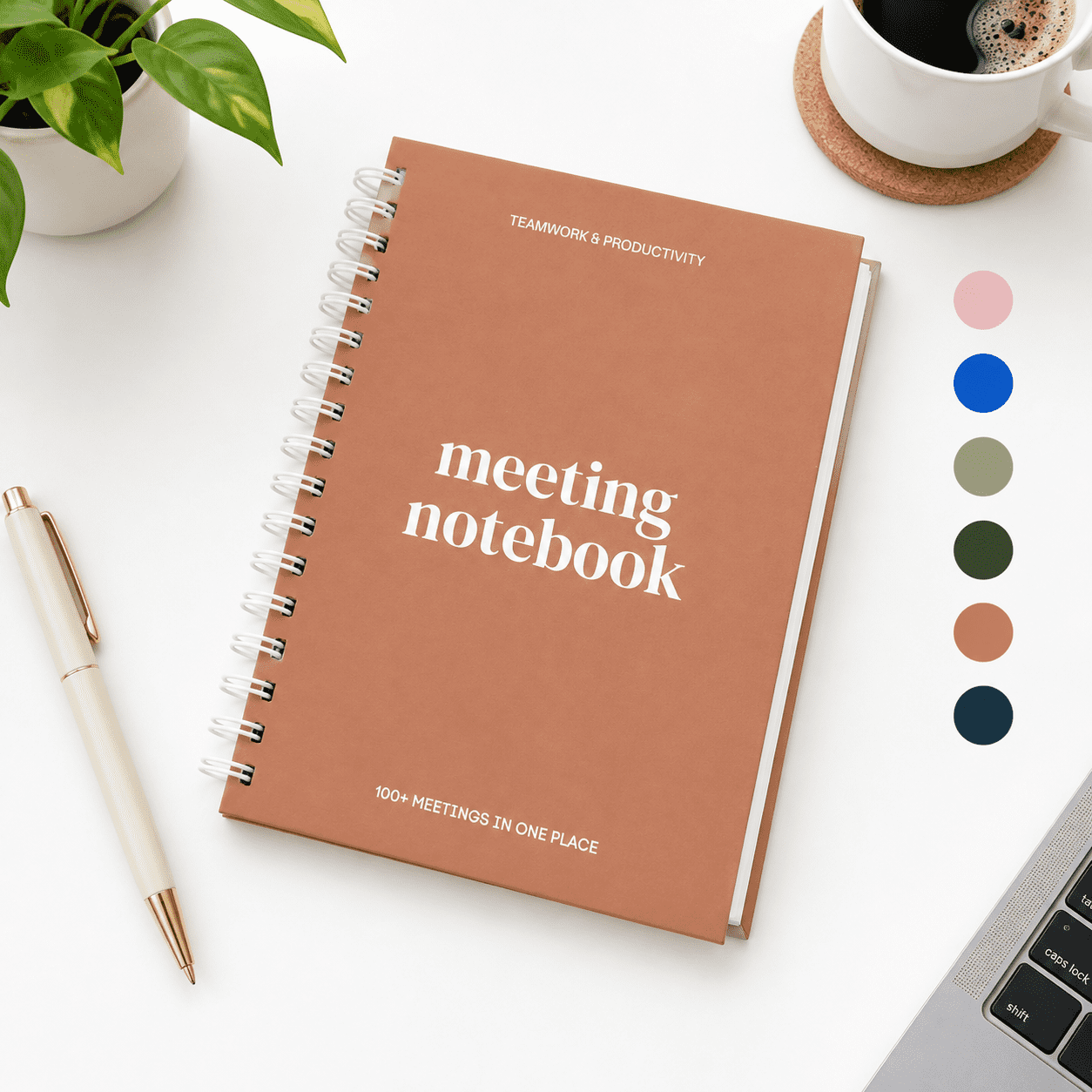 Rose Small - 5.8x8.2" Meeting Notebook For Work Organization Note ...