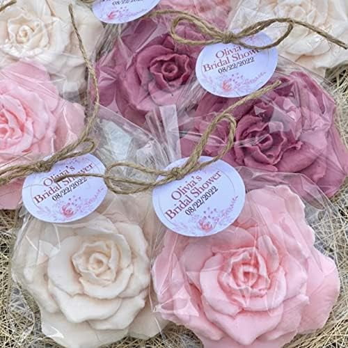 Rose Soap Favors - Bridal Shower Favors, Baby Shower Decorations, Girl Rose Gold Pink Floral Wedding Favors for Guests in Bulk$$Home Decor, Kitchen, & Other