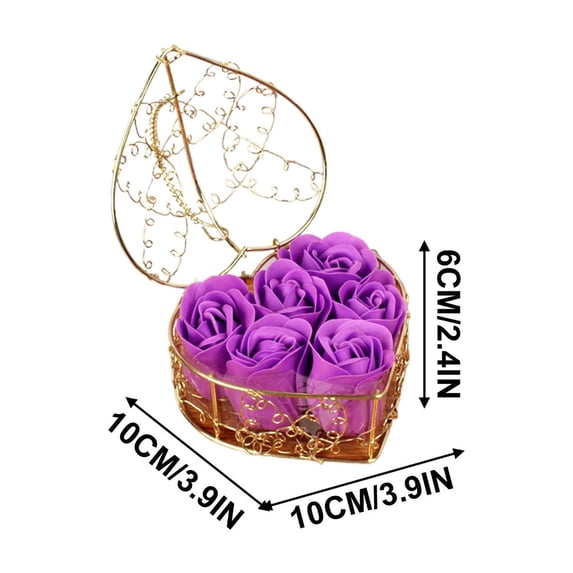 Rose Soap Flower Gift Box, Creative Valentine's Day and Birthday Present, Decorative ArtificialSoap Bouquet for Home Display and Romantic Gift Giving