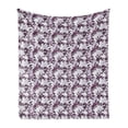 thumbnail image 1 of Rose Soft Flannel Fleece Blanket, Vintage Watercolor Pattern Grunge Flowers Bouquets and Geometric Shapes, Cozy Plush for Indoor and Outdoor Use, 60" x 80", Plum Dried Rose Lavender, by Ambesonne, 1 of 5