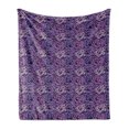 thumbnail image 1 of Rose Soft Flannel Fleece Throw Blanket, Romantic Bouquet Hand Drawn Ink Style Pattern Spring Season Doodle Design, Cozy Plush for Indoor and Outdoor Use, 60" x 80", Purple and Lavender, by Ambesonne, 1 of 6