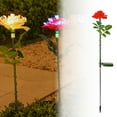 Rose Solar Ground Insert Light Outdoor Mini Lights Battery Operated