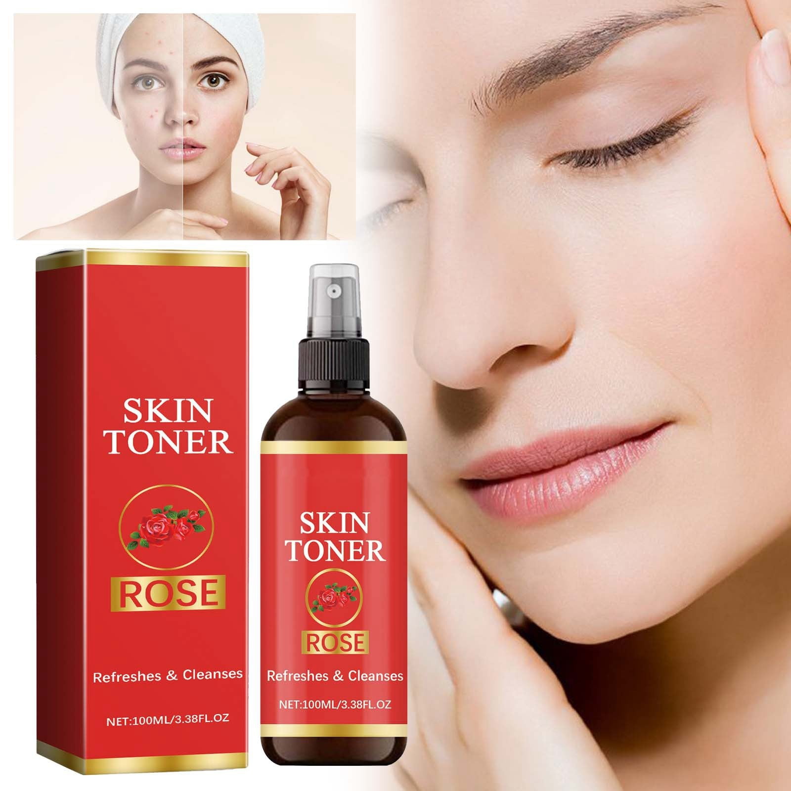 Rose Spray Toner Hydrating And Moisturizing Facial Mist For Fresh And