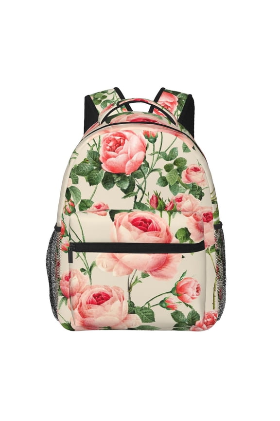 Rose Spring Summer Floral Backpack Lightweight Rucksack Travel Bag for Men and Women