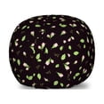 thumbnail image 1 of Rose Storage Toy Bag Chair, Rosebuds with Stems and Leaves on Dark Toned Background Feminine Themes, Stuffed Animal Organizer Washable Bag, Small Size, Pale Green Black, by Ambesonne, 1 of 3