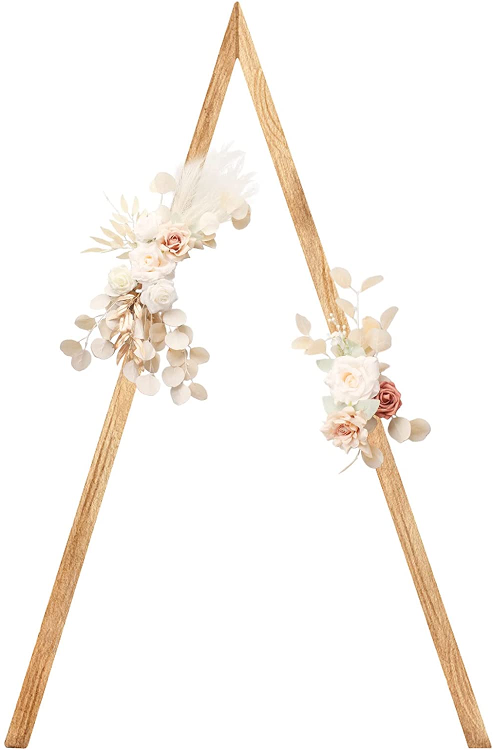 Rose Swag Arch, Wedding Flowers With Faux Pampas Grass, Boho Reed