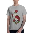thumbnail image 1 of Rose T-Shirt for Men Cotton 100% Summer Tops Women Fashion Casual Short Sleeves Round Collar Short-Sleeve Couple Top Tees, 1 of 6
