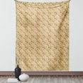 thumbnail image 1 of Rose Tapestry, Blooming Delicate Flowers on Curled Stems and Leaves Grungy Effect Vintage Print, Wall Hanging for Bedroom Living Room Dorm Decor, 60W X 80L Inches, Tan and Caramel, by Ambesonne, 1 of 2